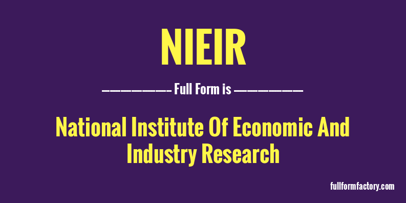 nieir-full-form