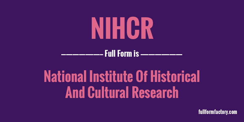 nihcr-full-form