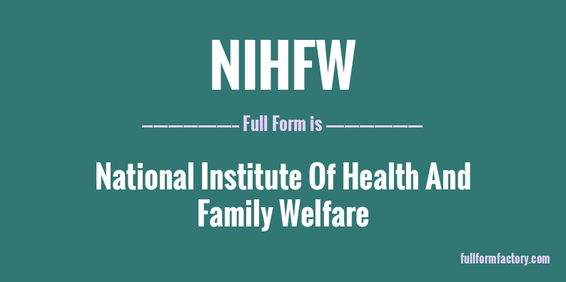 nihfw-full-form