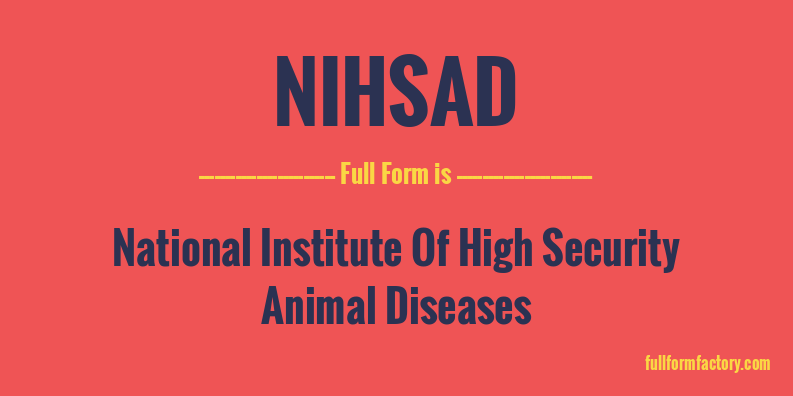 nihsad-full-form
