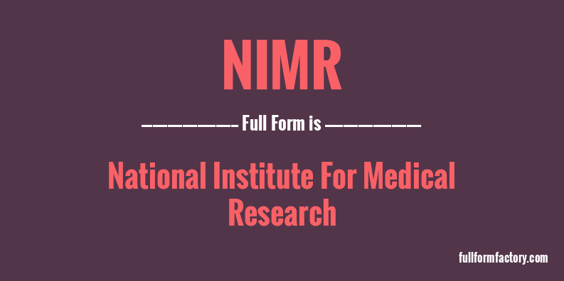 nimr-full-form
