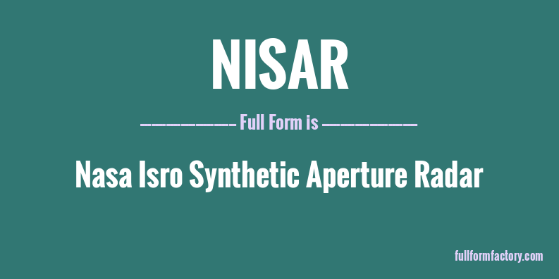 nisar-full-form
