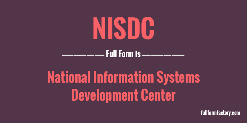 nisdc-full-form