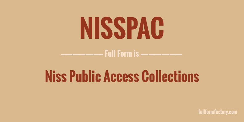 nisspac-full-form