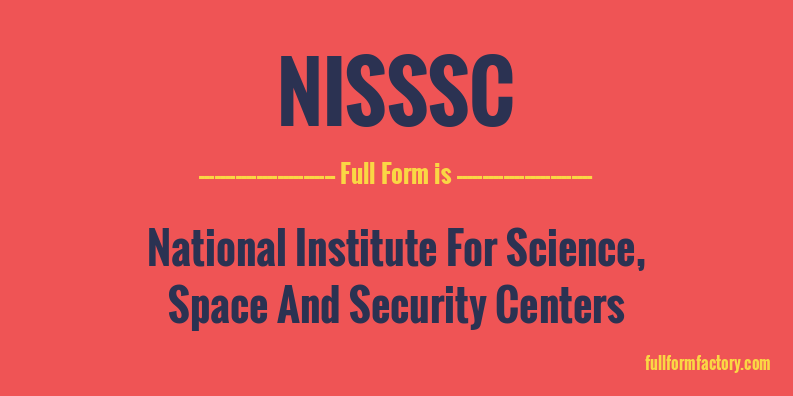 nisssc-full-form