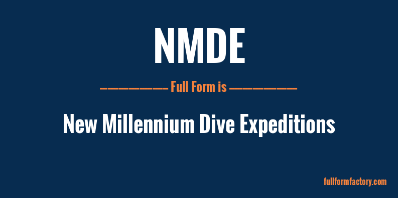 nmde-full-form