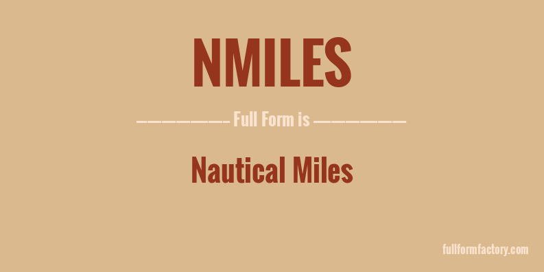 nmiles-full-form