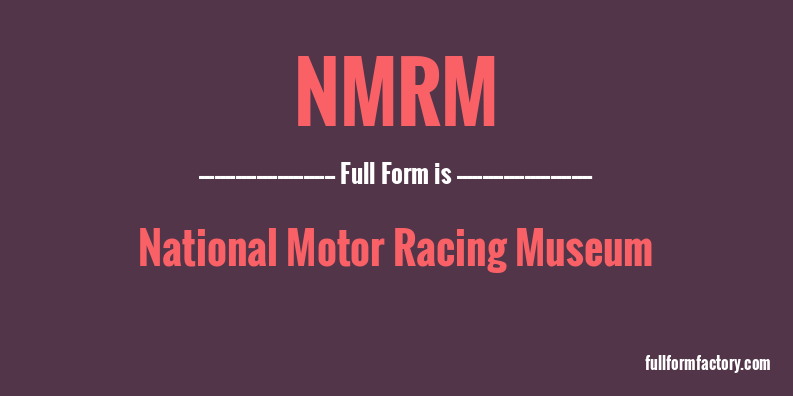nmrm-full-form