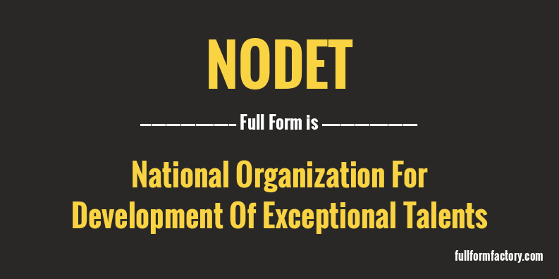 nodet-full-form