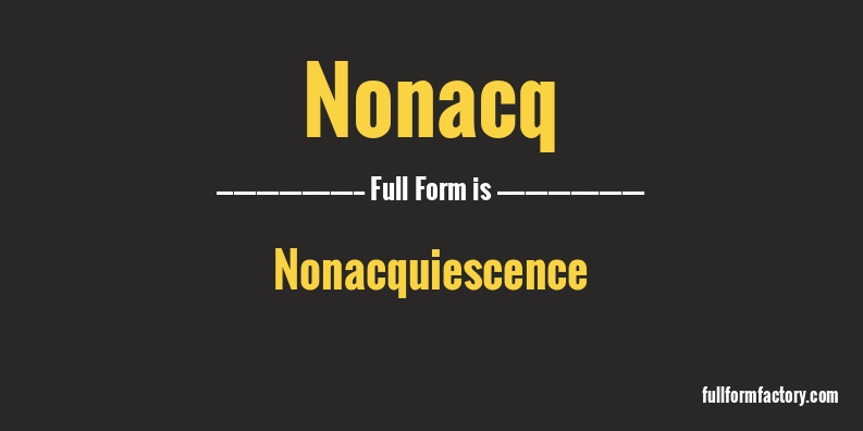 nonacq-full-form