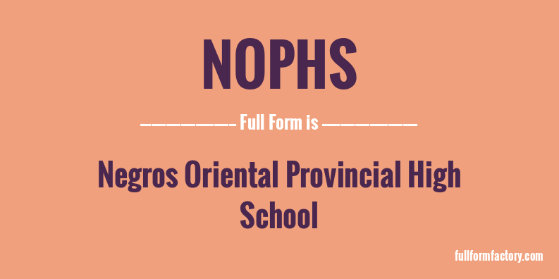 nophs-full-form