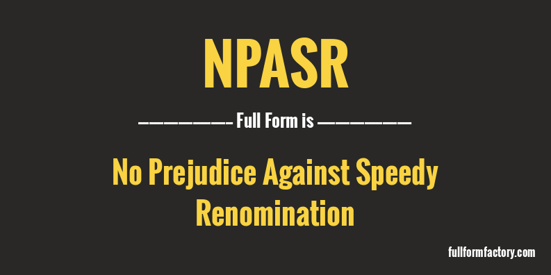 npasr-full-form