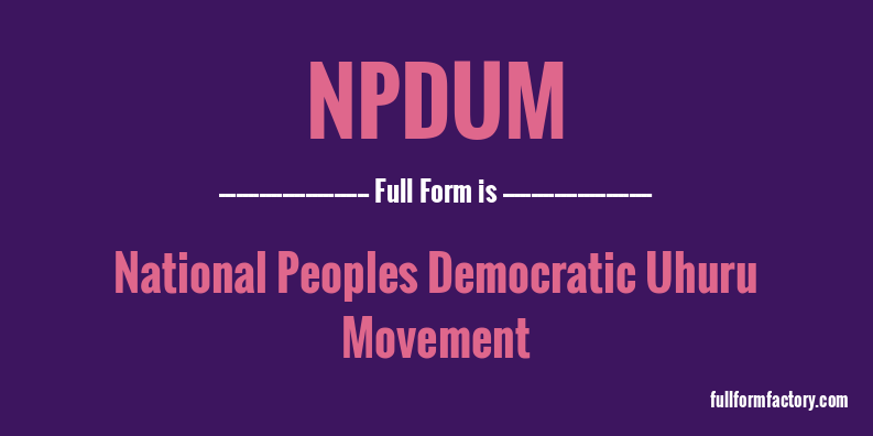 npdum-full-form