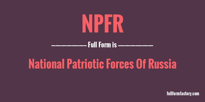npfr-full-form