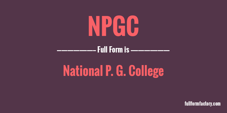 npgc-full-form