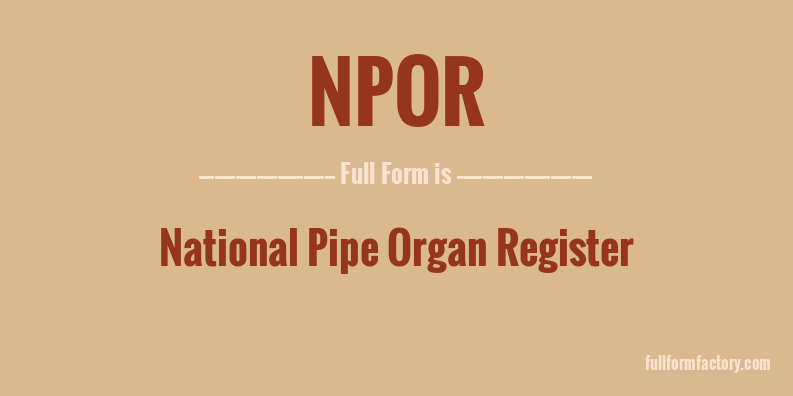 npor-full-form