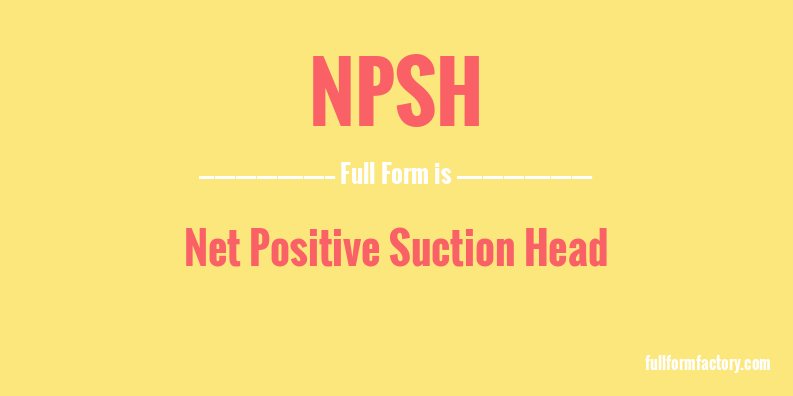 npsh-full-form