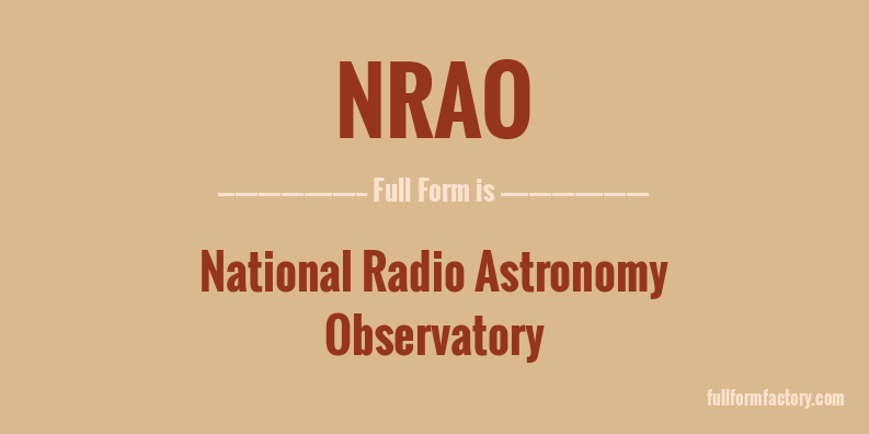 nrao-full-form