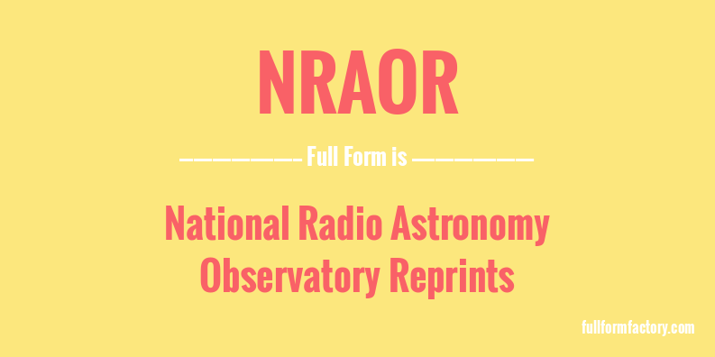 nraor-full-form