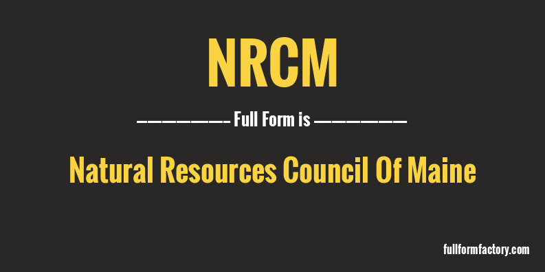 nrcm-full-form