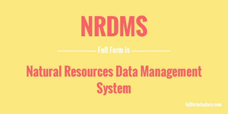 nrdms-full-form