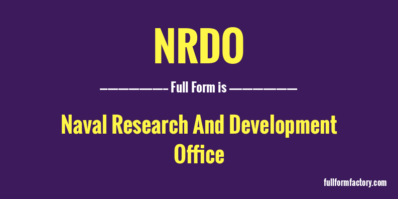 nrdo-full-form