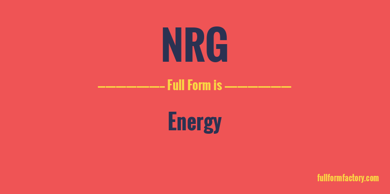 nrg-full-form