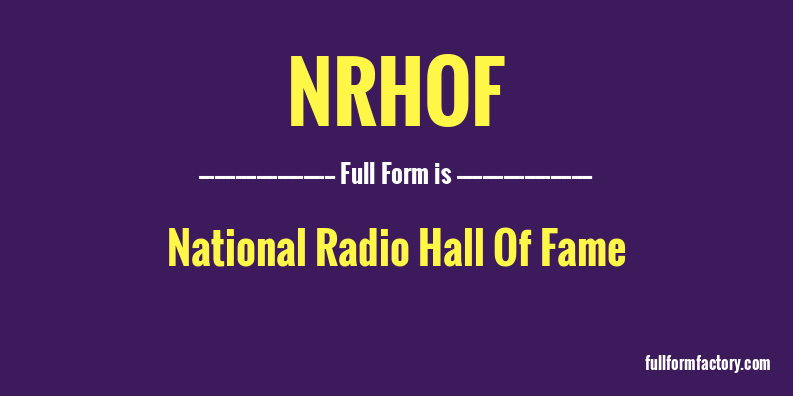 nrhof-full-form