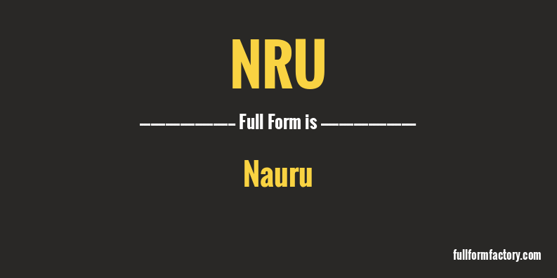 nru-full-form