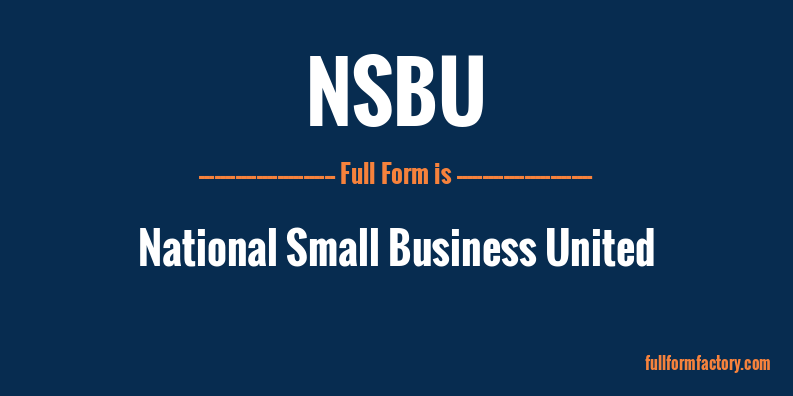 nsbu-full-form