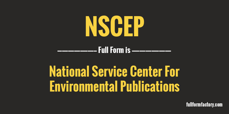 nscep-full-form