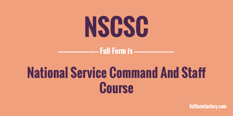 nscsc-full-form