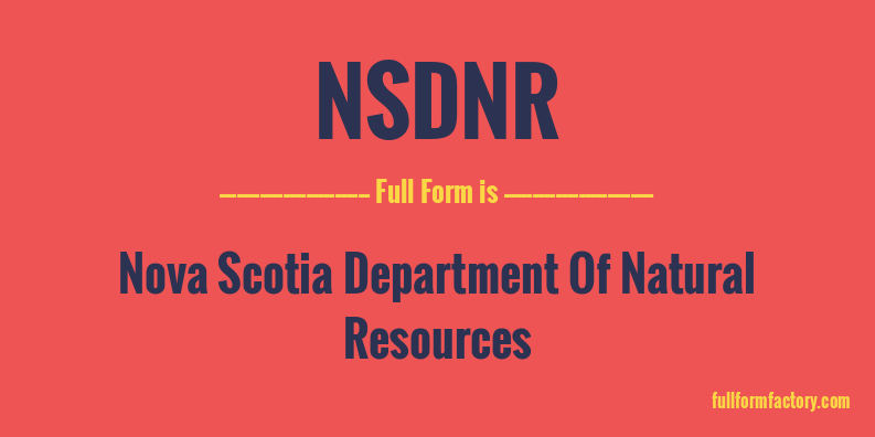 nsdnr-full-form
