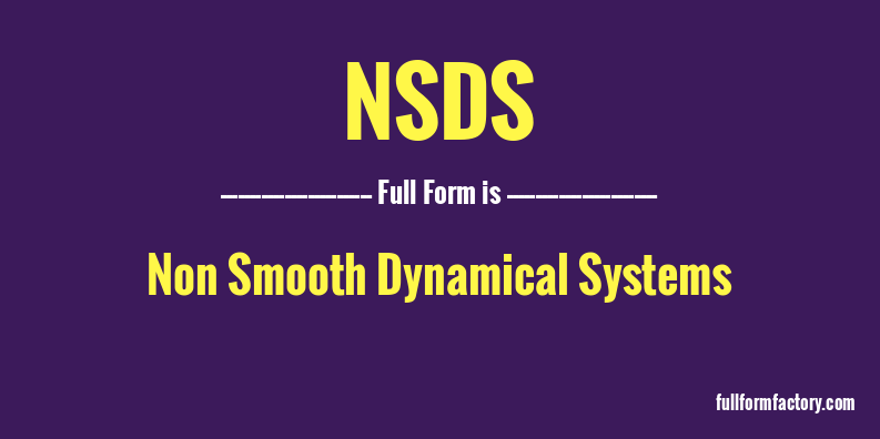 nsds-full-form