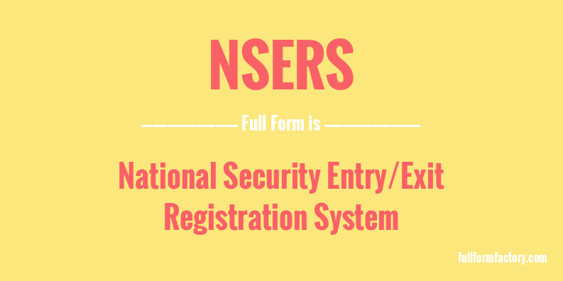 nsers-full-form