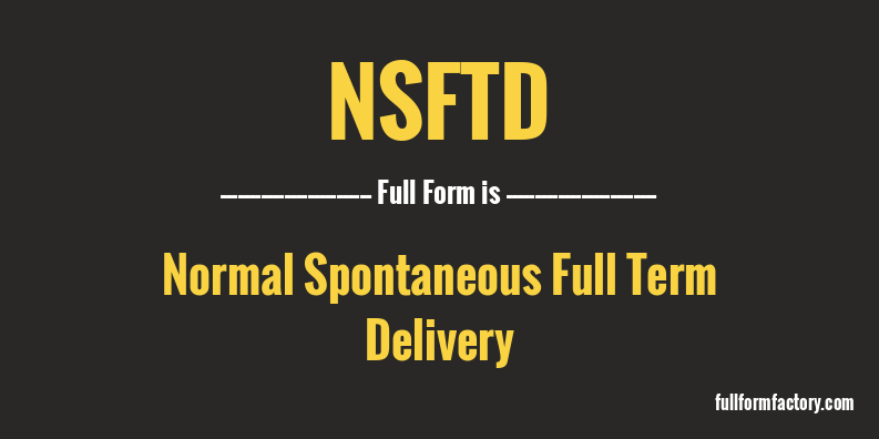 nsftd-full-form