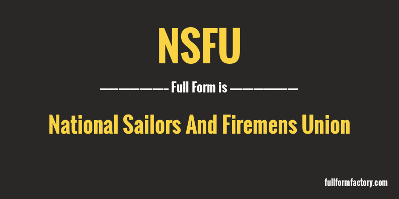 nsfu-full-form
