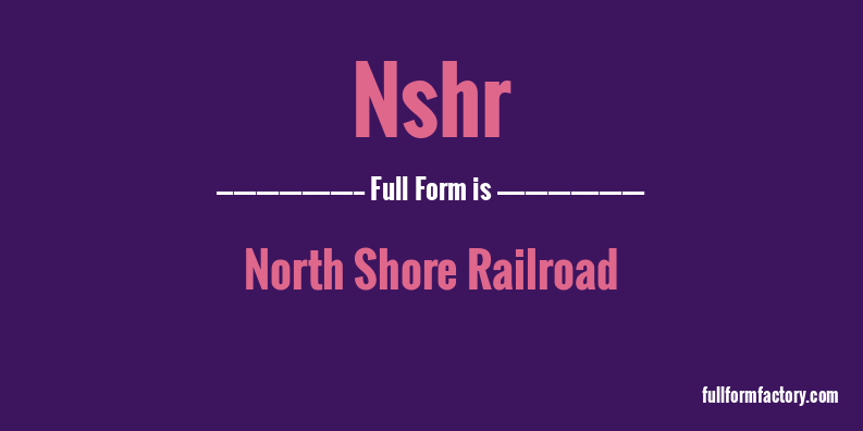 nshr-full-form