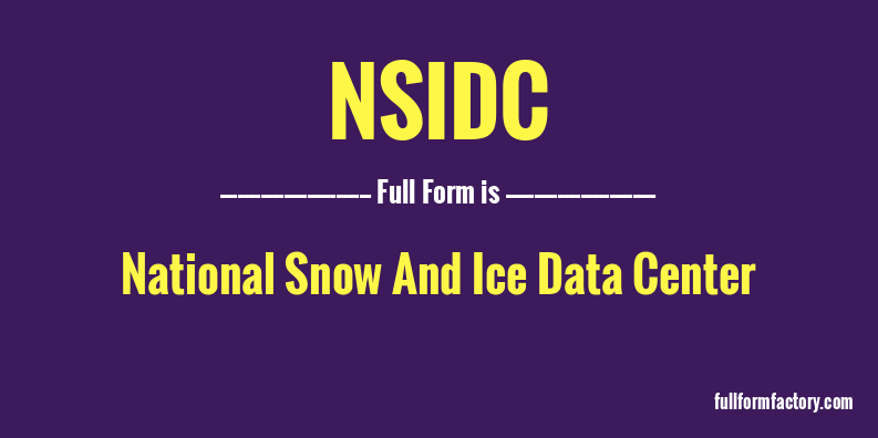 nsidc-full-form
