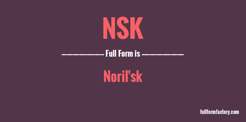 nsk-full-form