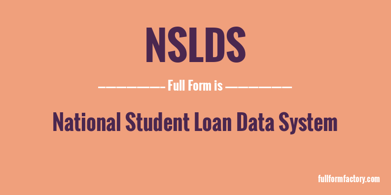 nslds-full-form