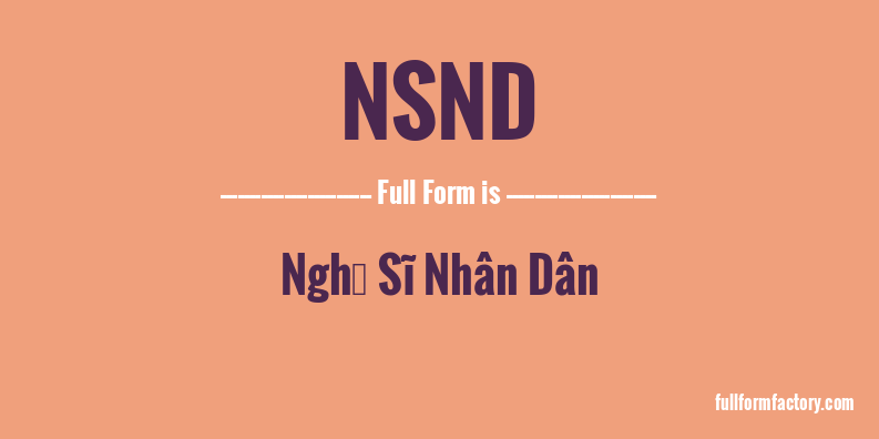 nsnd-full-form