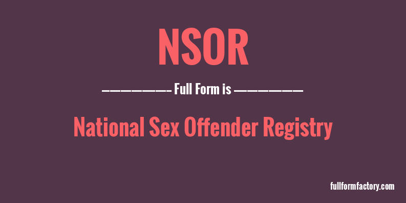 nsor-full-form