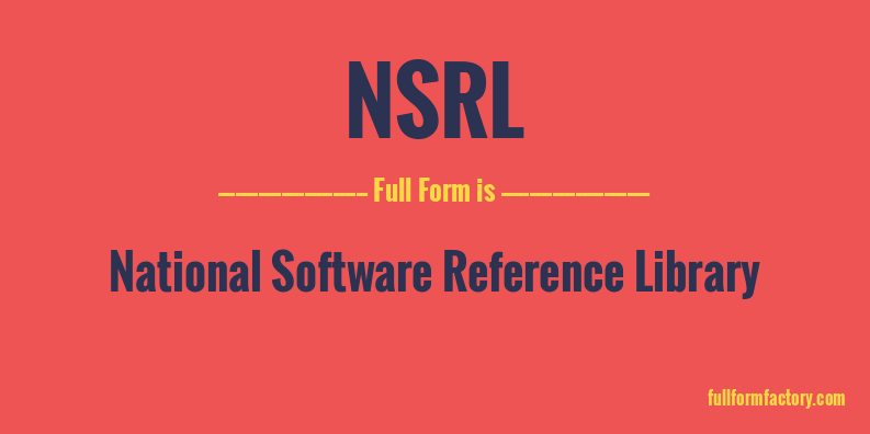 nsrl-full-form