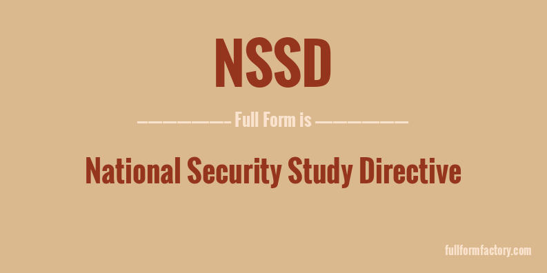 nssd-full-form