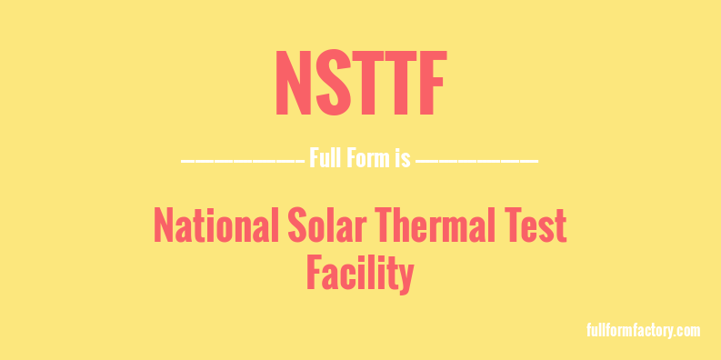 nsttf-full-form
