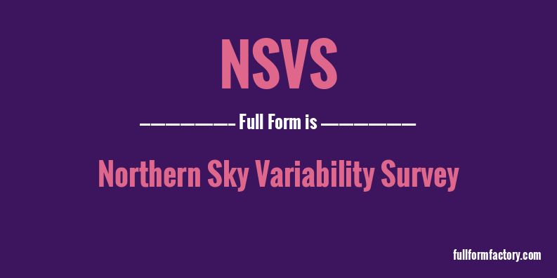 nsvs-full-form