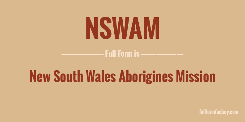 nswam-full-form