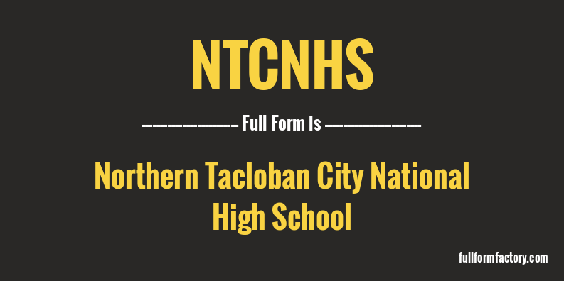 ntcnhs-full-form