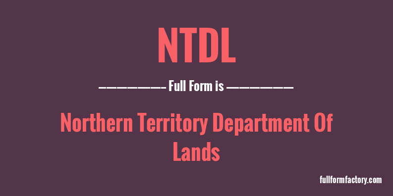 ntdl-full-form